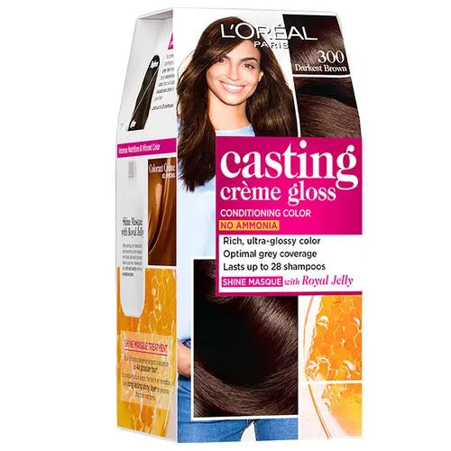 L'Oreal Paris Casting Creme Gloss Shade 300 Darkest Brown 21 g + 24 ml