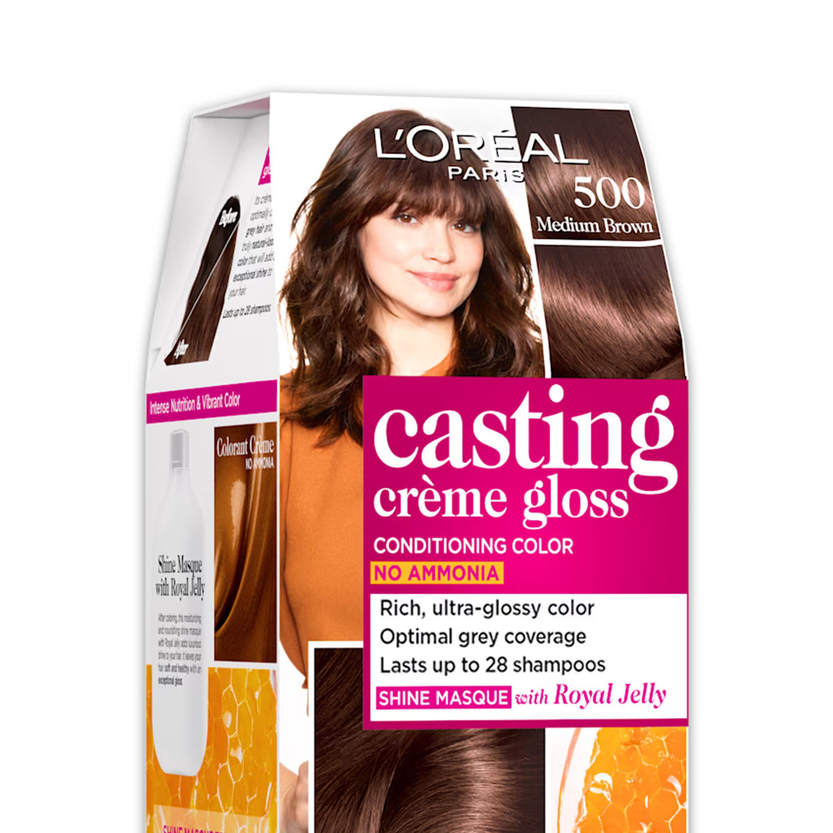 L'Oreal Paris Casting Creme Gloss Shade 500 Medium Brown 21 g + 24 ml