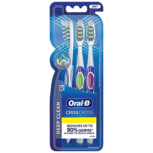 Oral-B Criss Cross Deep Clean Toothbrush (Pack of 3)