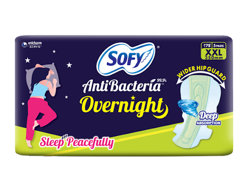 Sofy Antibacteria Overnight - XXL Sanitary Pad (5 Pads)