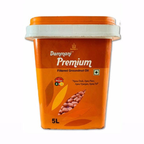 Dammani Groundnut (Moongfali) Oil Bucket 5 L - Quick Pantry