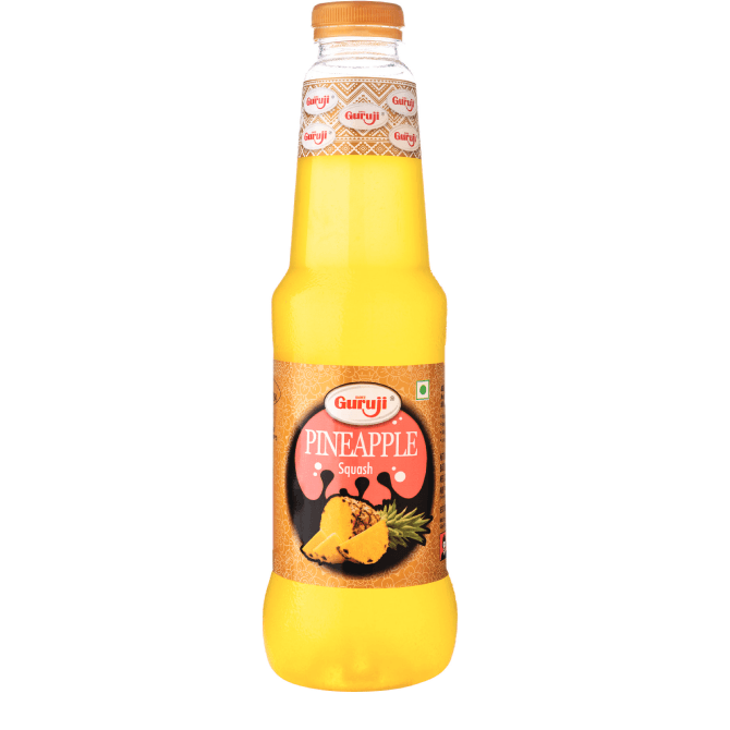 Guruji Pineapple Squash 750 ml - Quick Pantry