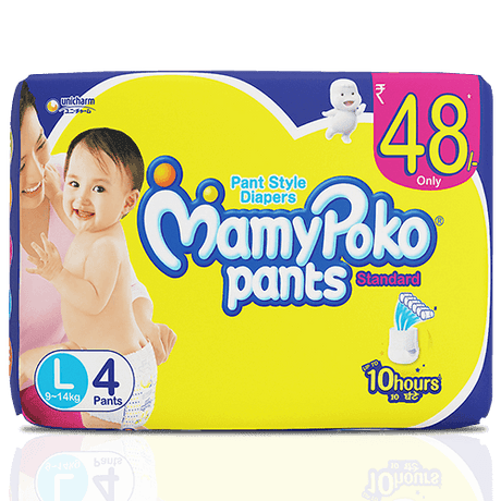 Mamy Poko Pants Large Size (9-14 kg) Diapers 4 pc - Quick Pantry