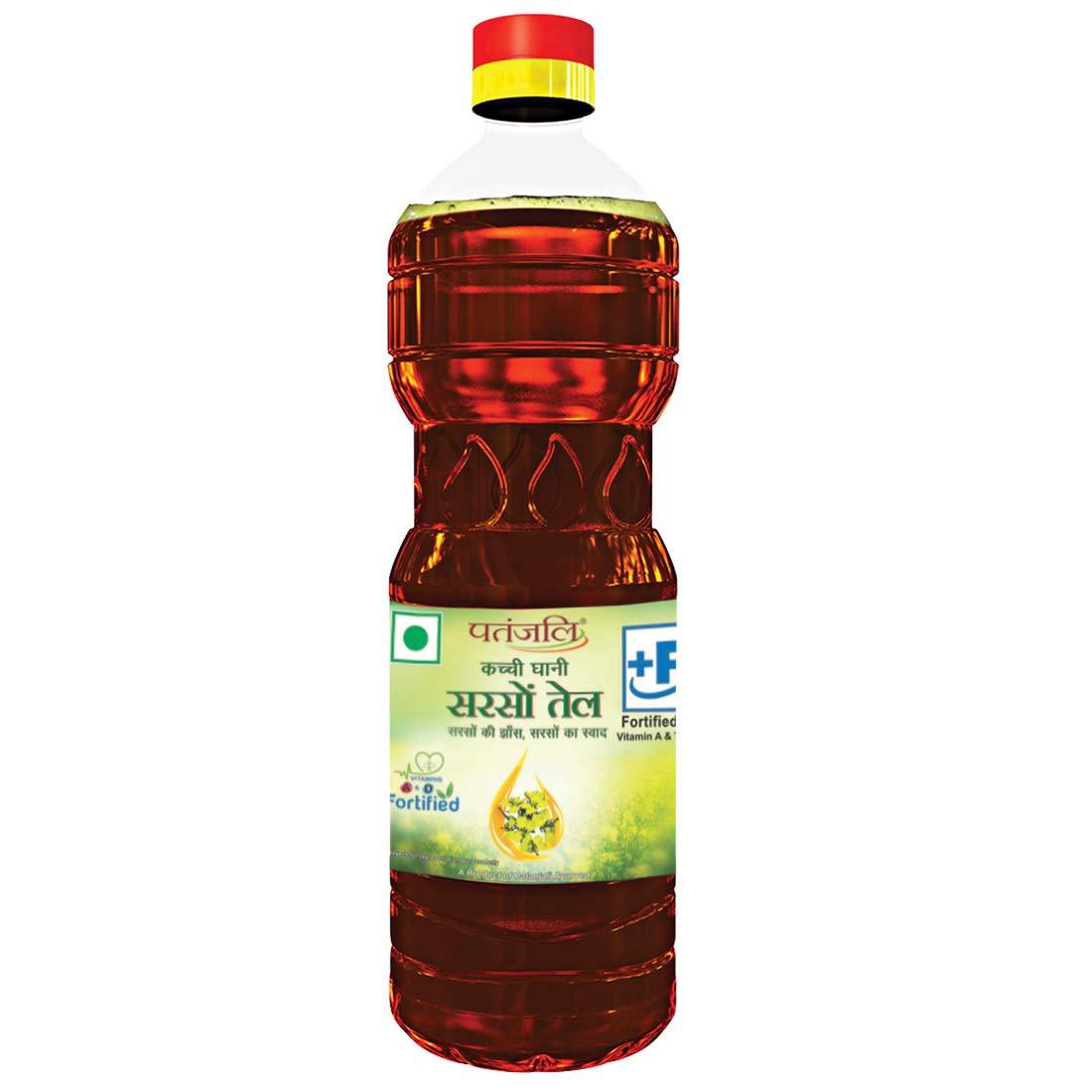 Patanjali Kachi Ghani Mustard Oil 1 L - Quick Pantry