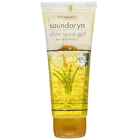 Patanjali Saundarya Aloe Vera Gel Kesar Chandan 60 ml - Quick Pantry