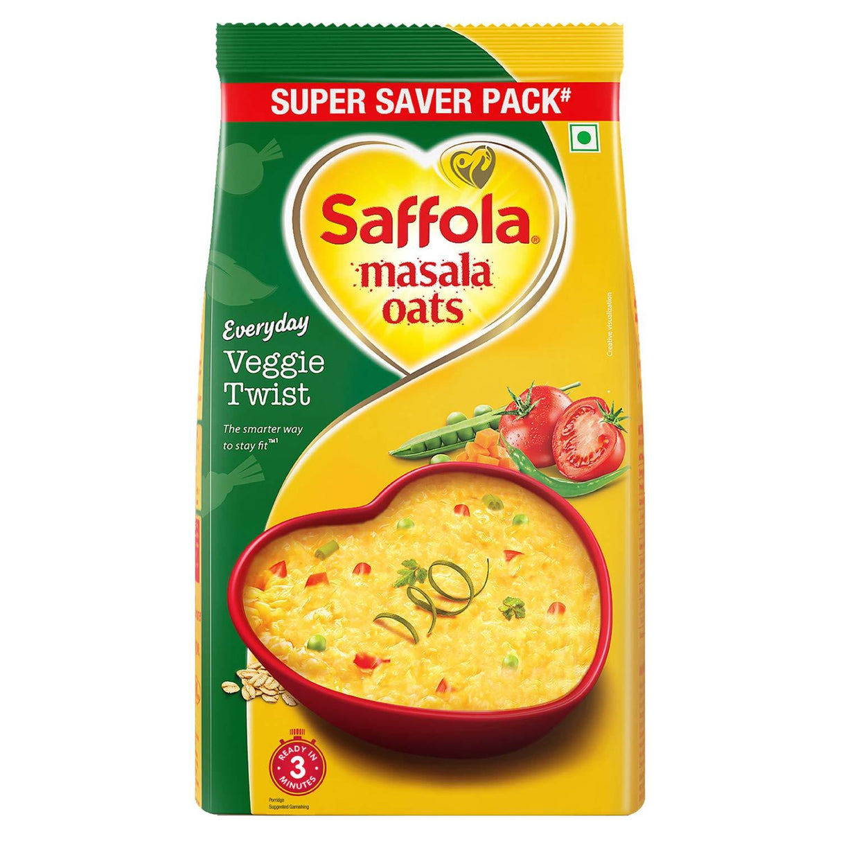 Saffola Veggie Twist Instant Oats 500 g - Quick Pantry