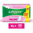 Whisper Sanitary Pads - Ultra Soft XL+ Wings 30 Pads - Quick Pantry